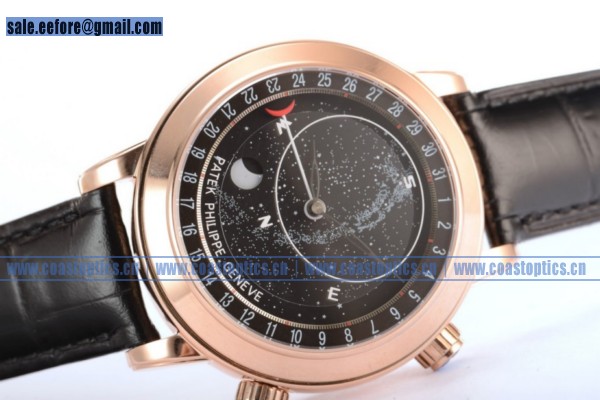 Replica Patek Philippe Grand Complication Sky Moon Celestial Compass Watch Rose Gold 6102R (GF)